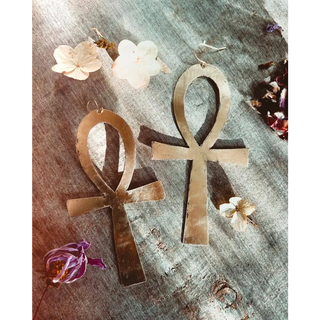 storm + stress - Large Ankh earrings