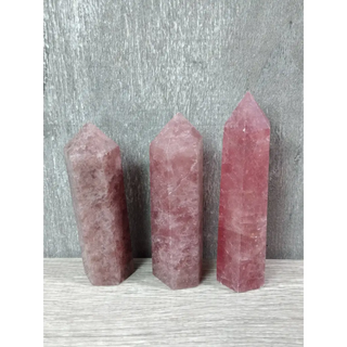 Strawberry Quartz Obelisk Tower - 3 - 4 oz