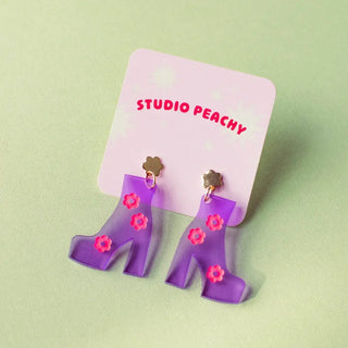 Studio Peachy - Retro 70s boot earrings