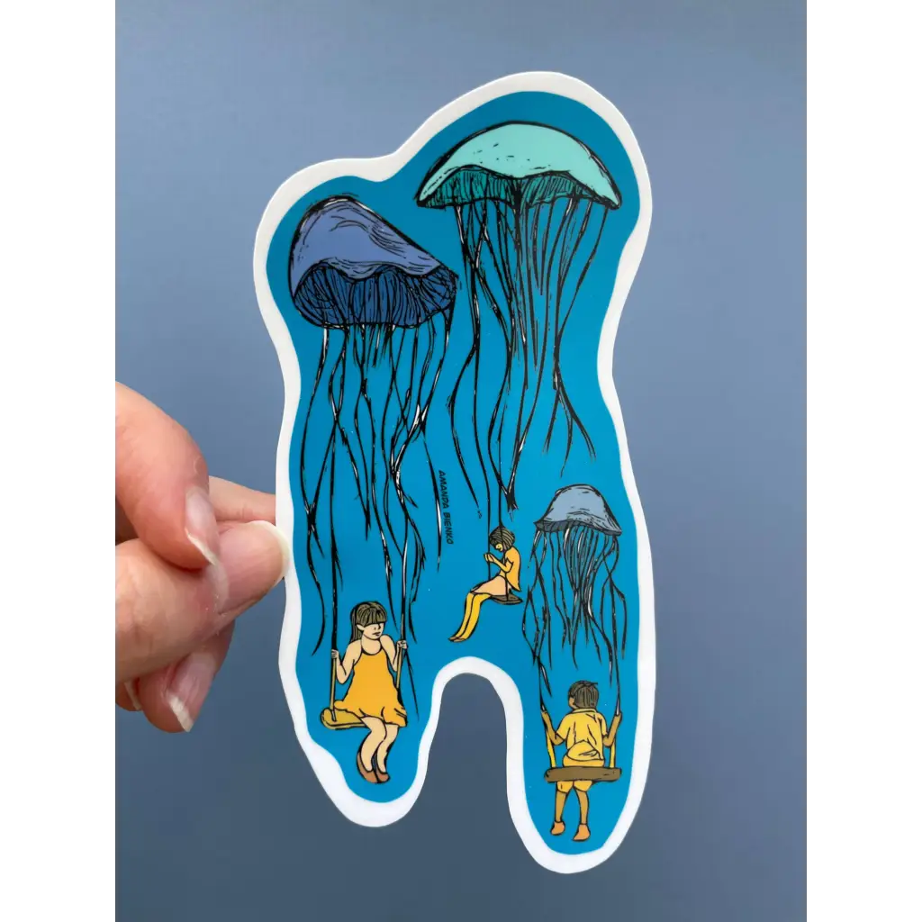 Surreal Dream Jellyfish Swings Sticker