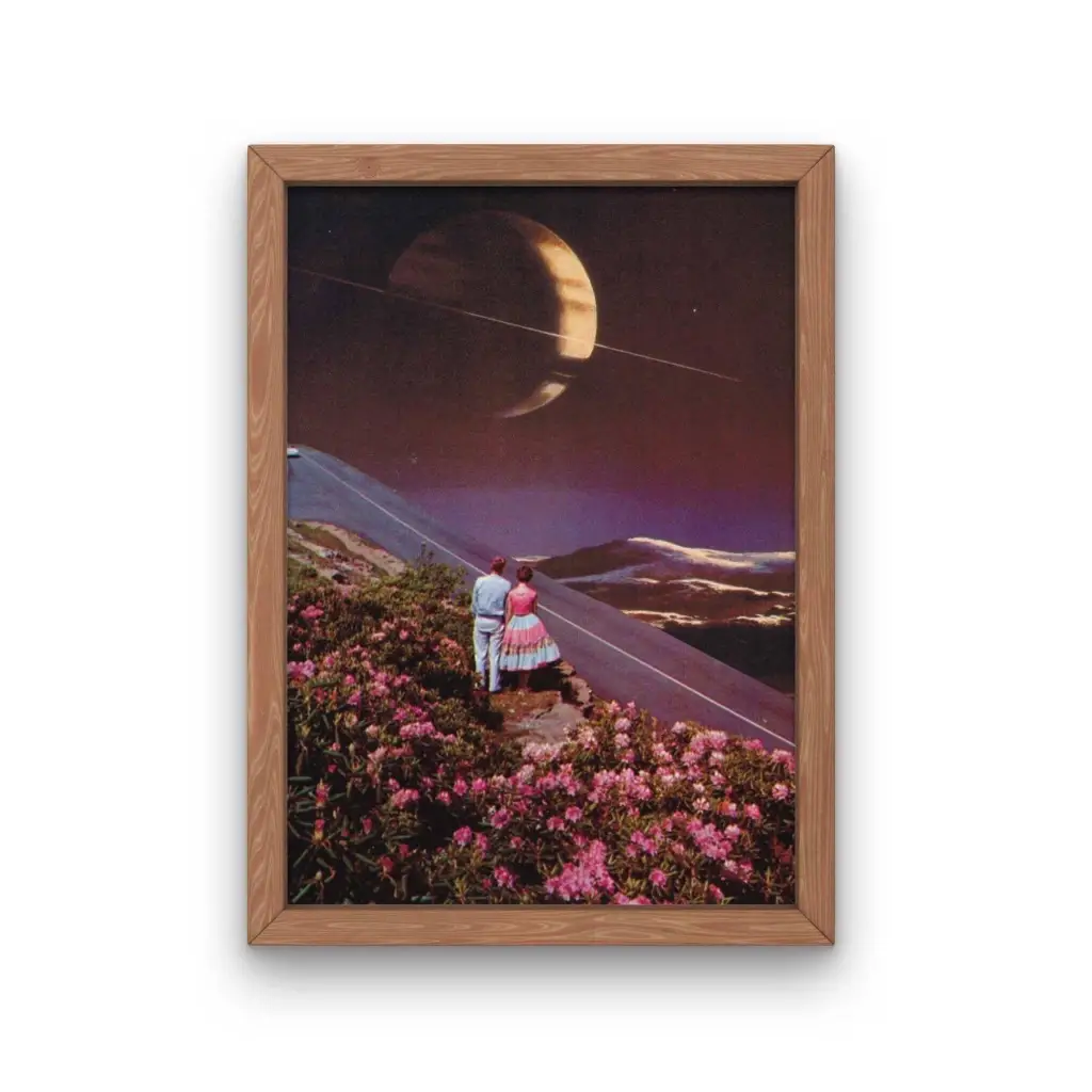Surreal Vintage Space Collage Collage Art Print Surreal Ar