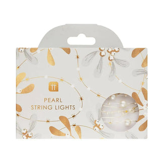 Talking Tables - White Bead String Lights for Christmas