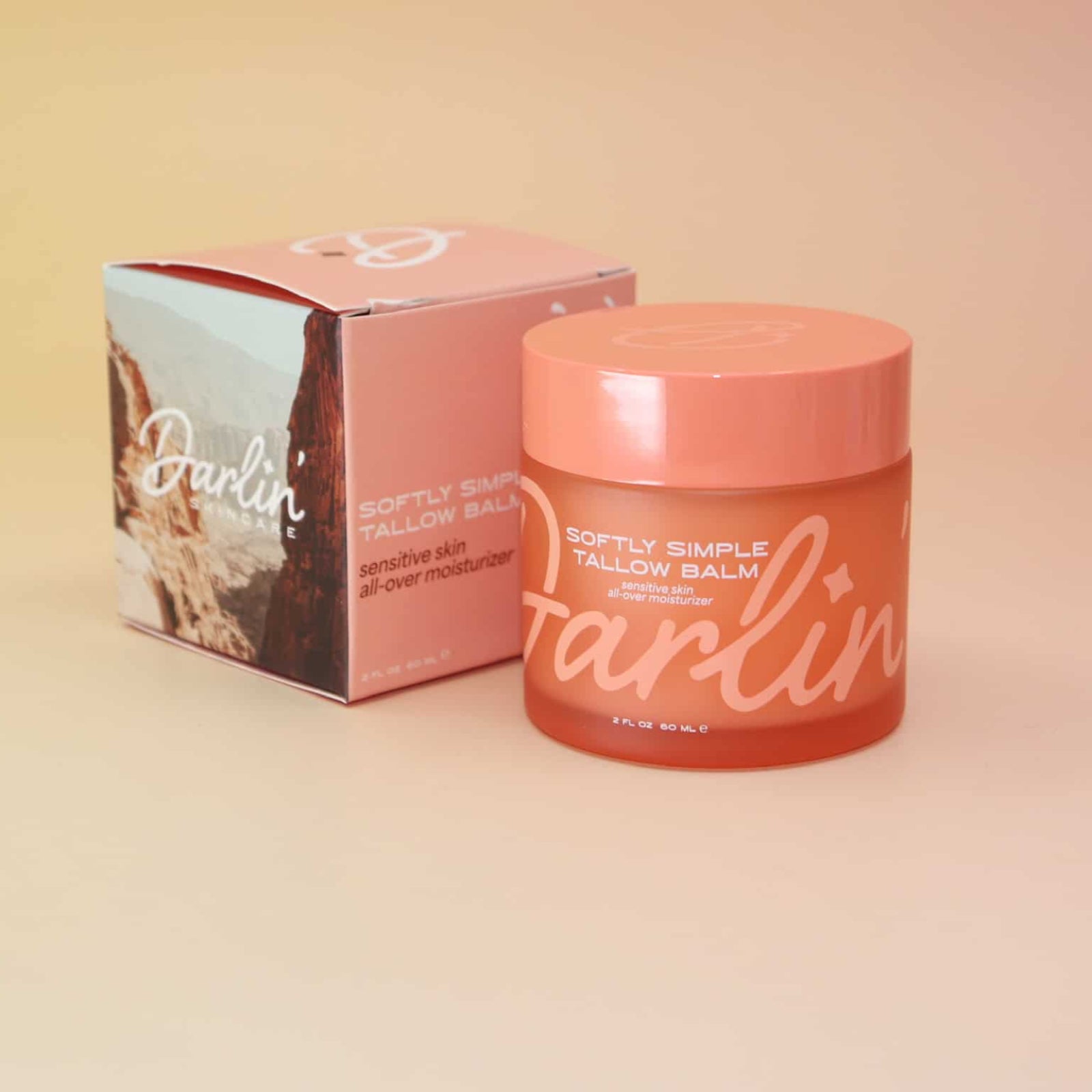 Unscented tallow moisturizer in 2oz glass jar for baby and sensitive skin