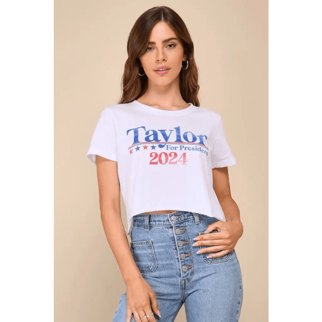 Taylor for President 2024 Ladies Crop Top Concert Shirt