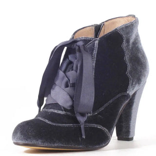 Taylor Velvet Retro Laceup Booties