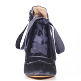 Taylor Velvet Retro Laceup Booties