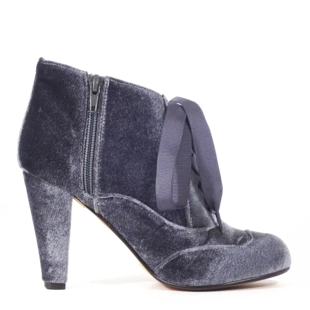 Taylor Velvet Retro Laceup Booties