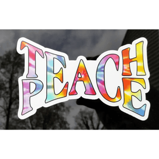 Teach Peace 5’’ Tie Dye Bumper Sticker