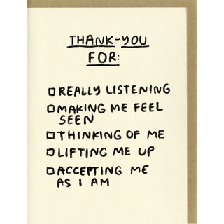 Thank You Checklist Greeting Card Set