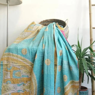 Vintage Recycle Kantha Sofa/Bed Blanket Throw