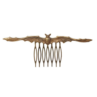 Bat Hair Comb: Antique Gold