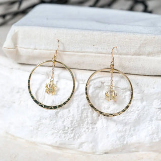 Gossamer Guardian Spider Hoop Earrings