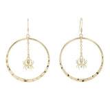Gossamer Guardian Spider Hoop Earrings