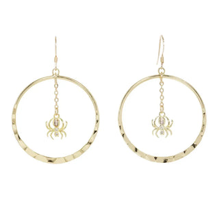 Gossamer Guardian Spider Hoop Earrings