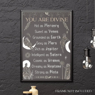 The Oracle’s Haven Celestial You are Divine Poem Art Print