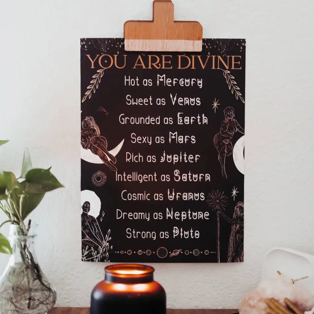 The Oracle’s Haven Celestial You Are Divine Poem Art Print - Posters ...