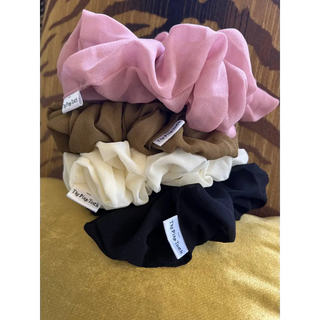 XL Jumbo Chiffon Scrunchies - Black