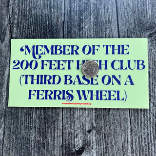 3rd Base On A Ferris Wheel - Bumper Sticker