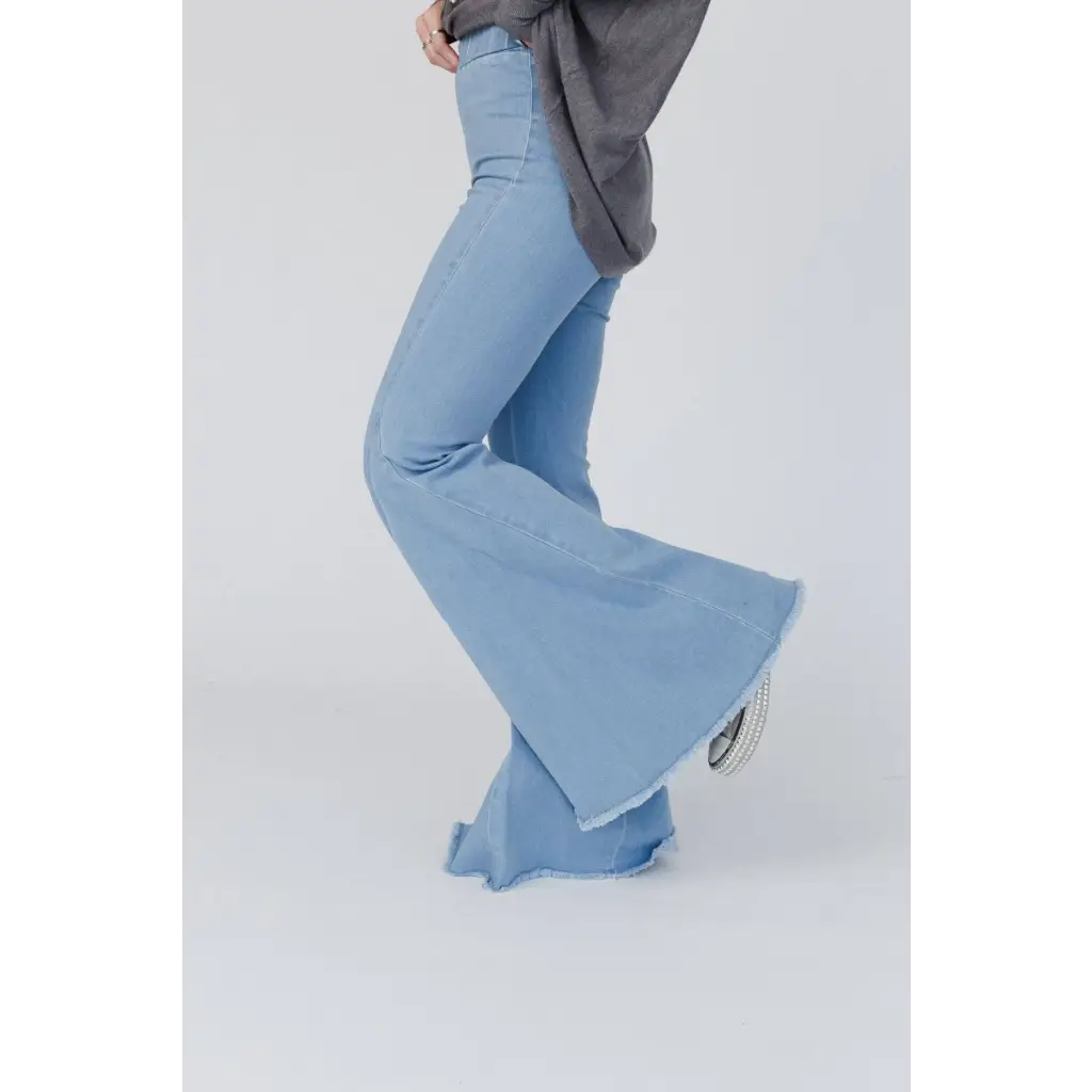 Bell Bottom Jeans - Light Denim