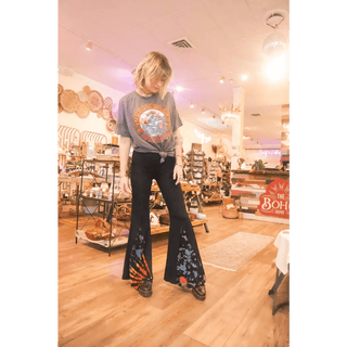 Tie-Dye Bellbottom Pants - M/L / Rainbow