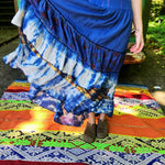 Indie boho tie dye maxi dress for festivals and concerts