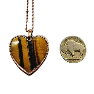 Tigers Eye Heart Necklace