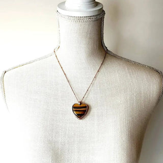 Tigers Eye Heart Necklace