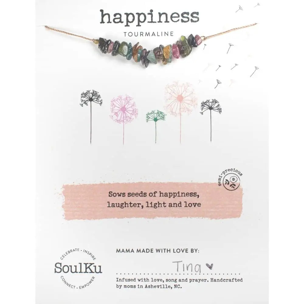 Tourmaline Seed Necklace for Happiness - SEED7