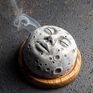 Backflow Incense Burner - Moon Face