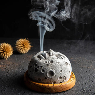 Backflow Incense Burner - Moon Face