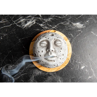 Backflow Incense Burner - Moon Face