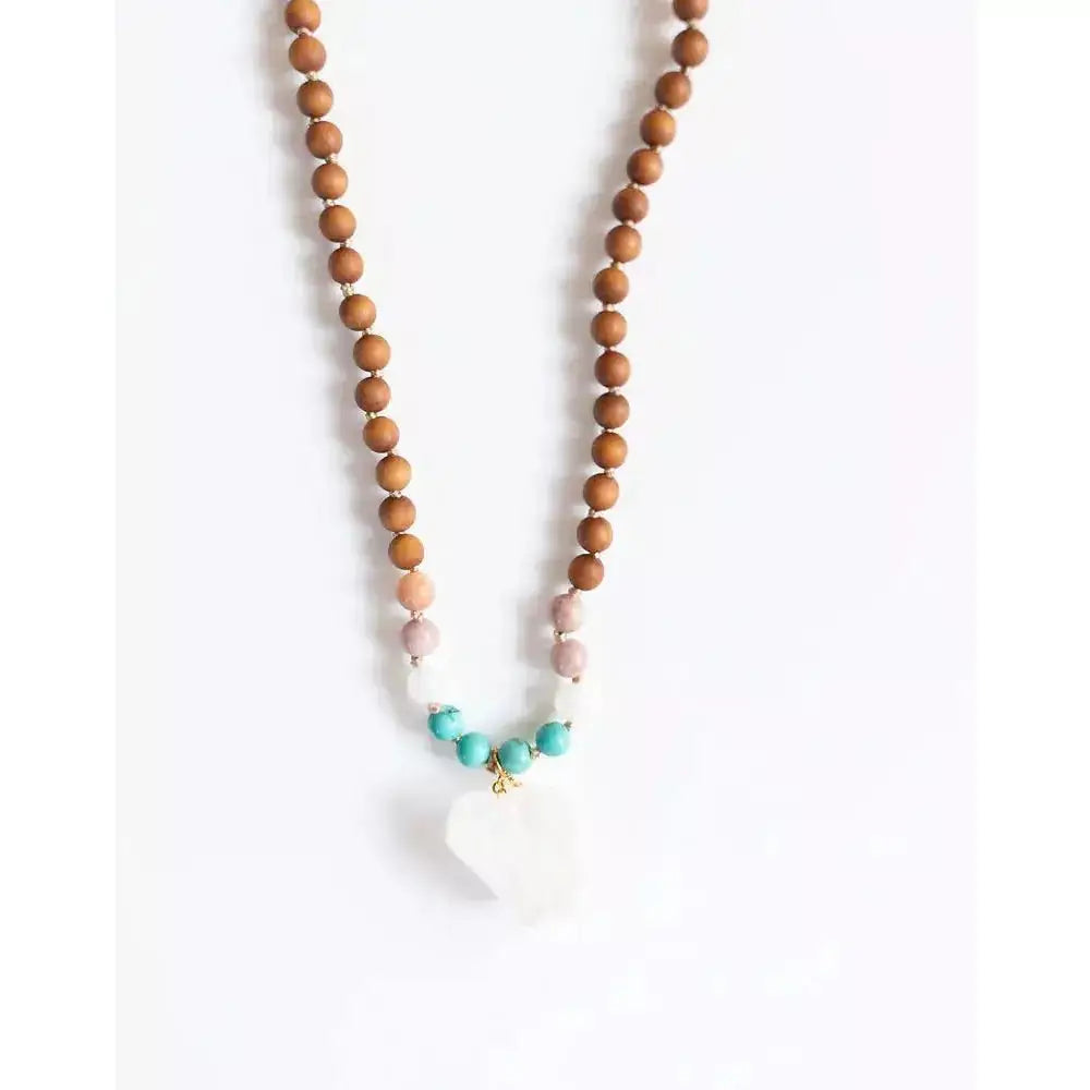 Turquoise & Moonstone Mala Necklace