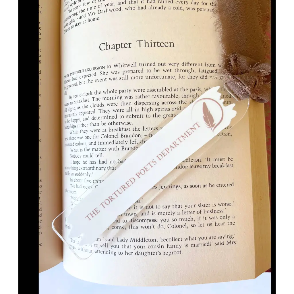 TTPD Taylor Swift Inspired Acrylic Bookmark - White