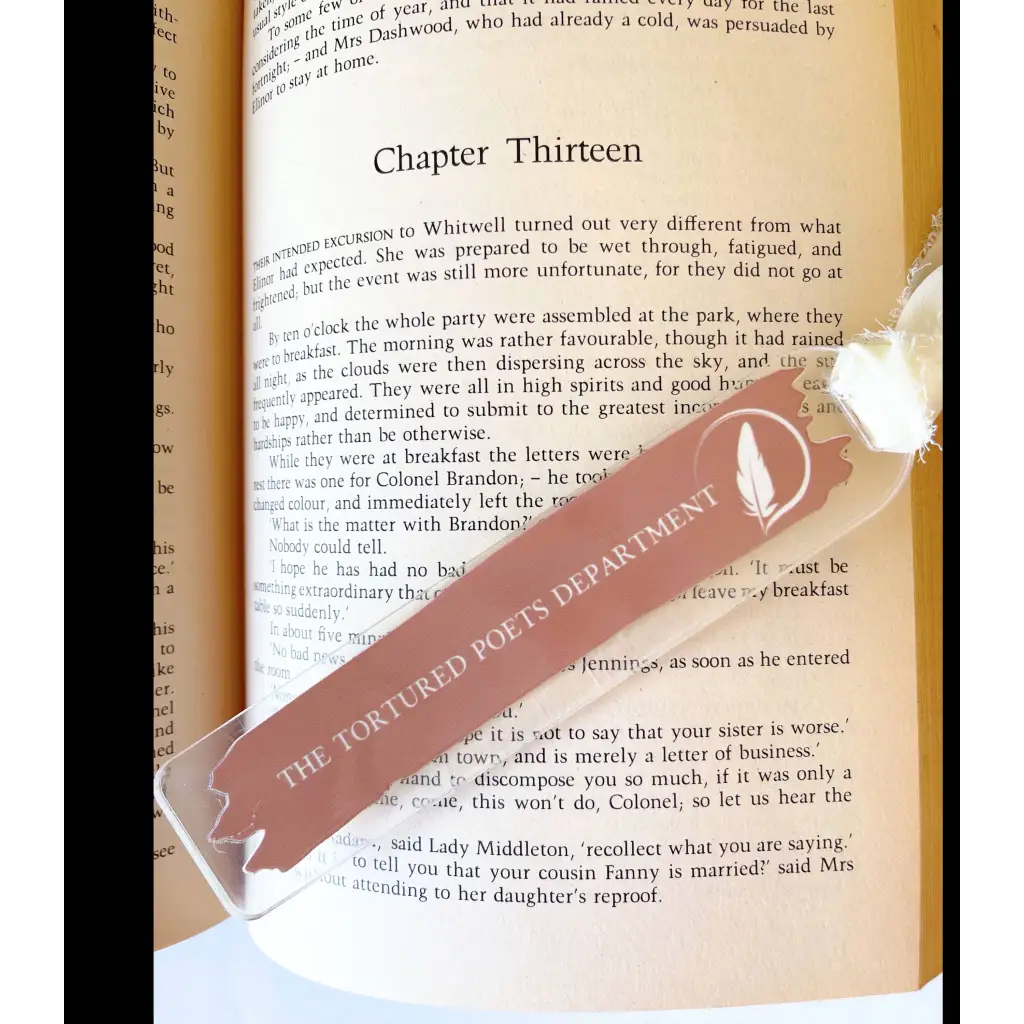 TTPD Taylor Swift Inspired Acrylic Bookmark - Tan