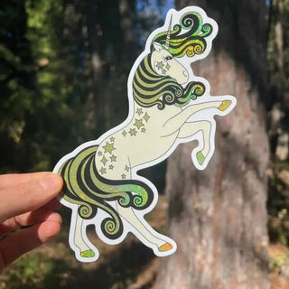 Unicorn Glitter 7in Sticker