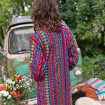 Festival-style unisex boho trench coat