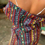 Cotton woven hippie trench coat styled in unisex outfit