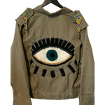 Vintage European Military Utility Shacket w/ Evil Eye