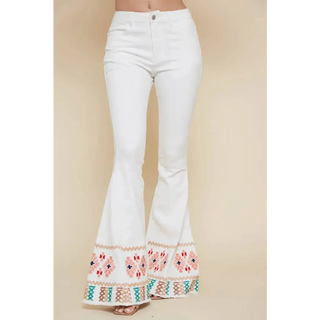 White Bell Bottom Jeans