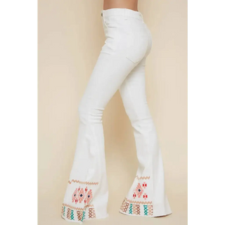 White Bell Bottom Jeans