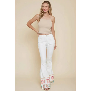 White Bell Bottom Jeans