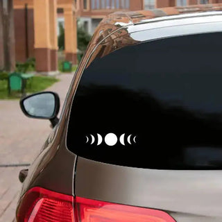 White Moon Phases Crescent Full Vinyl Decal Die Cut Sticker