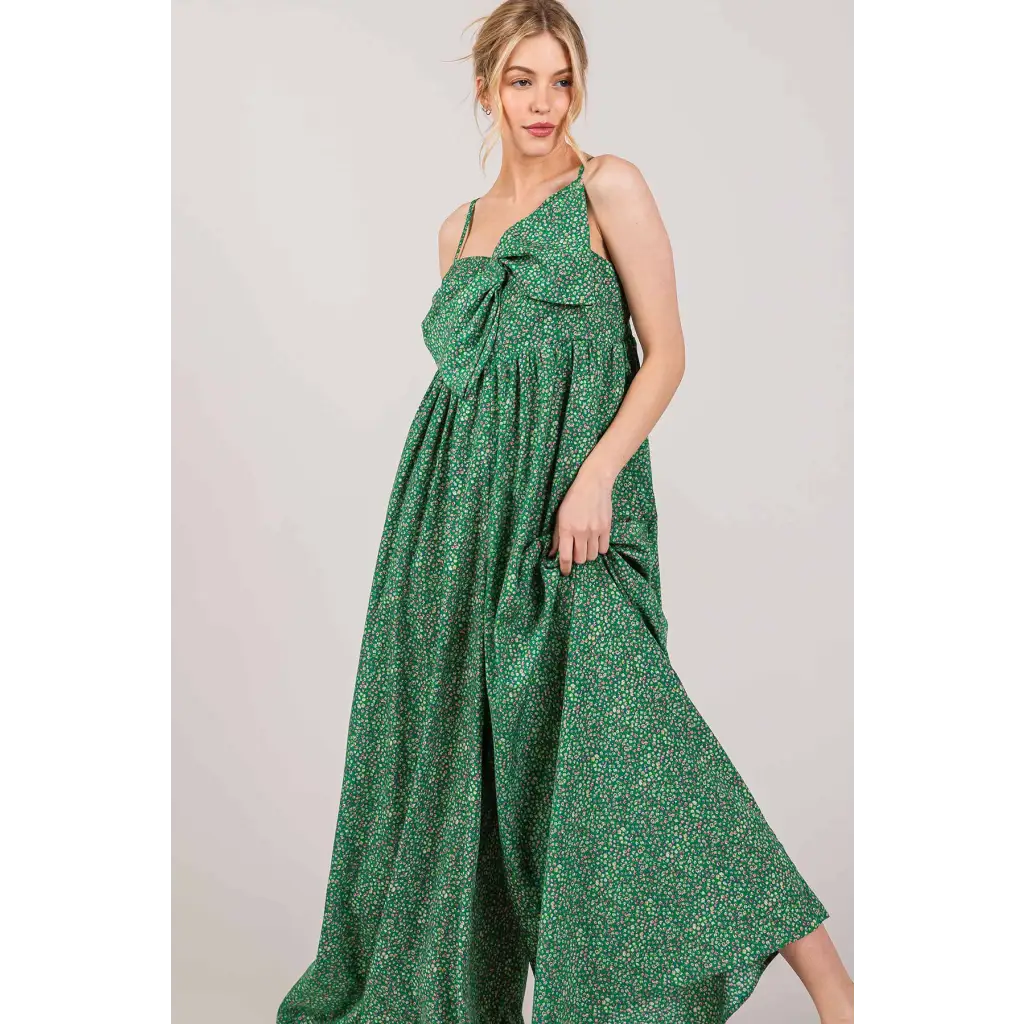 Wide Leg Bow Jumpsuit