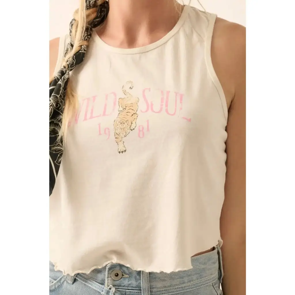 Wild Soul 1981 Round Neck Graphic Tank Top