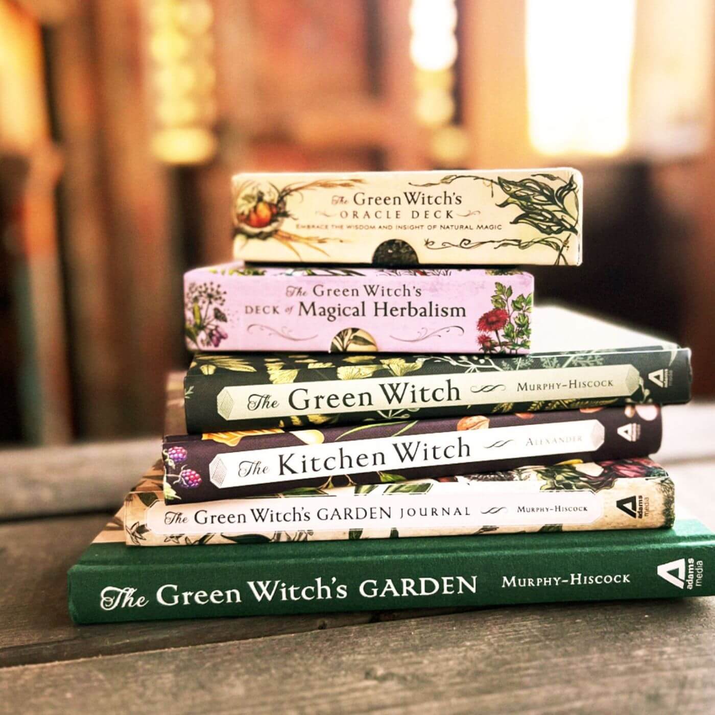 Witchy boho style featuring green witch books, herbal wisdom, and mystical ritual inspiration