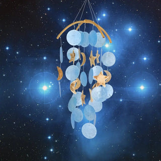 Moon & Stars Capiz Chime