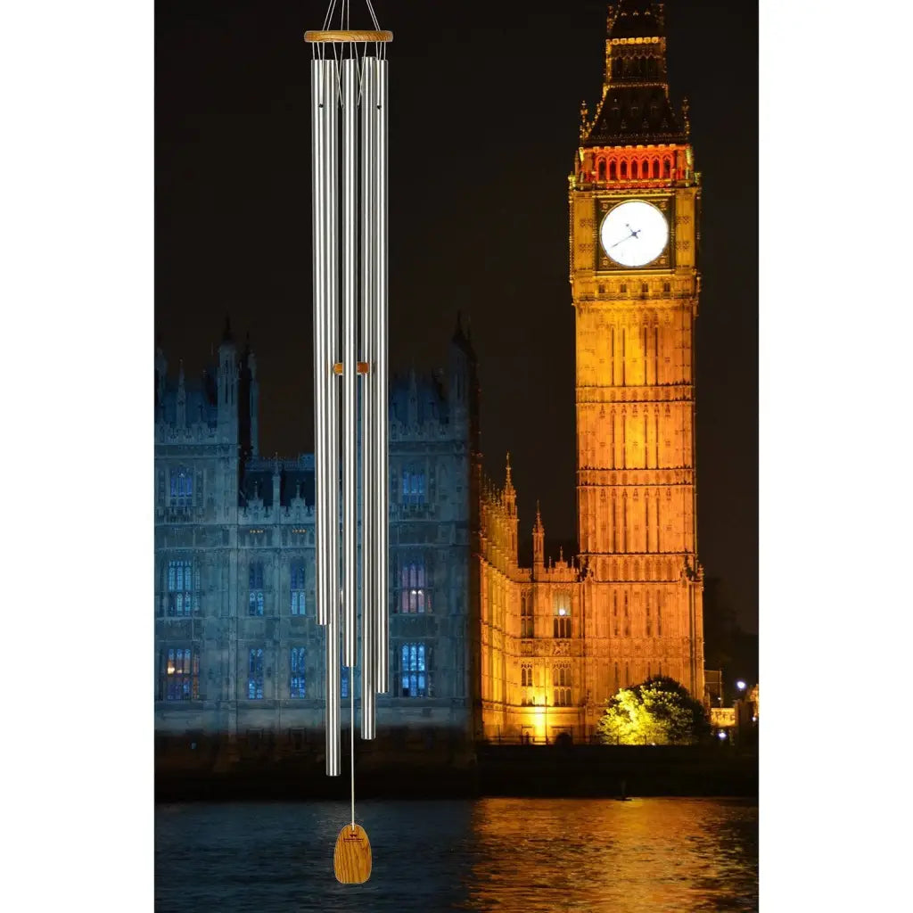 The Chimes of Westminster in front of a background image that has the Big Ben.
