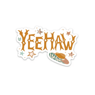 Yeehaw Cowgirl Boot Western Sticker