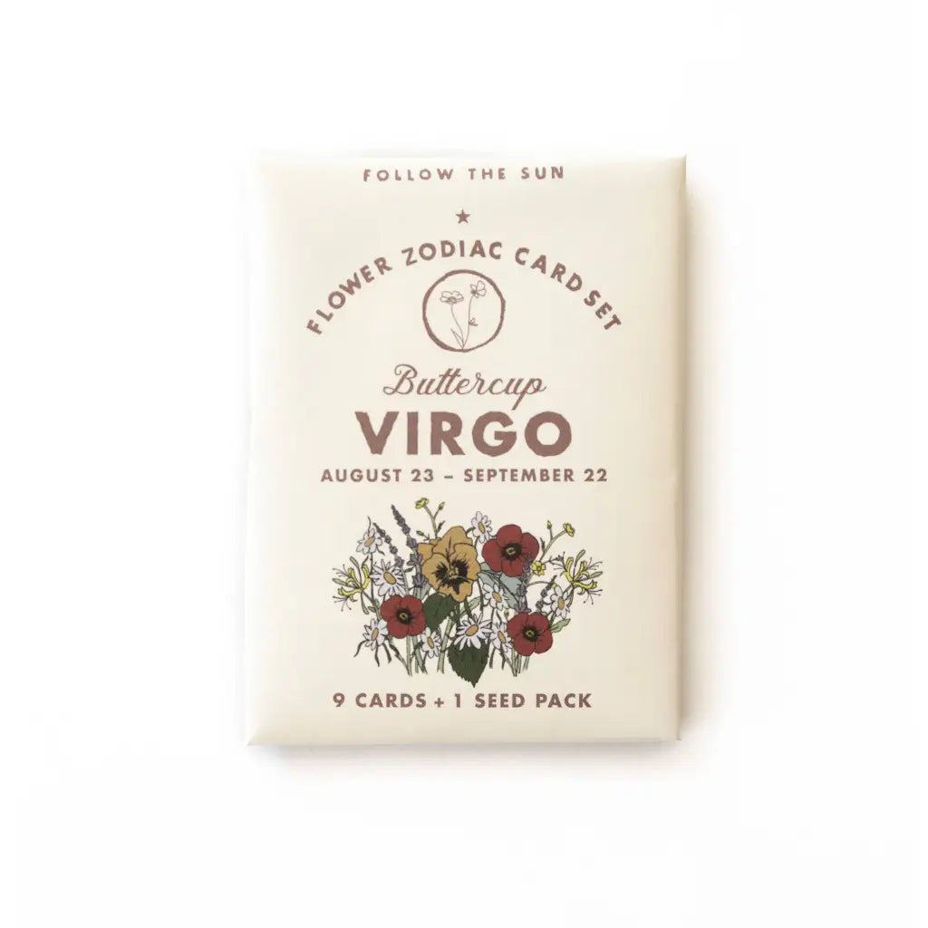 Zodiac Card Set - Floral - Virgo (Aug 23 - Sept 22)
