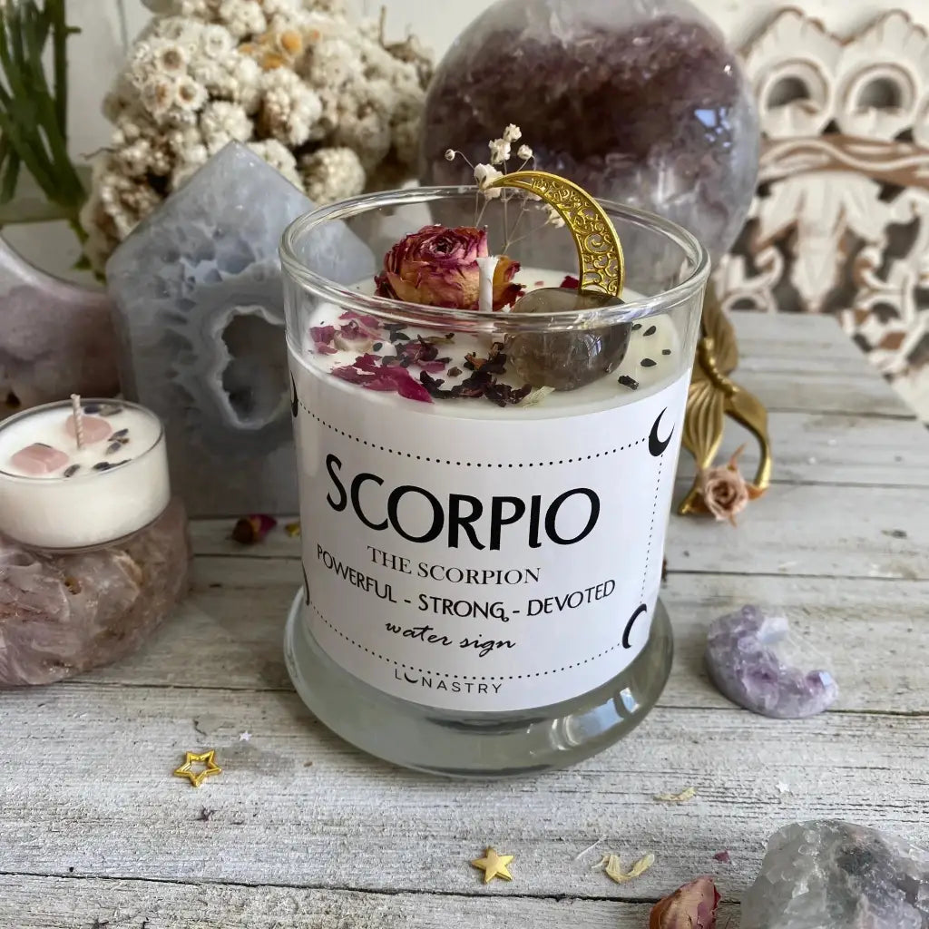 Zodiac Crystal Candle - Scorpio - Candles